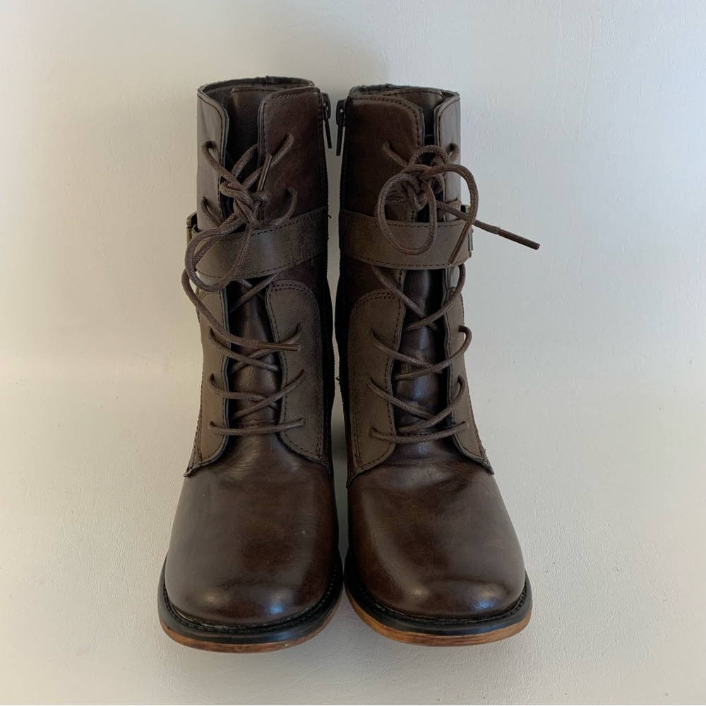 Pierre Dumas Ravenna Brown Vegan Leather Boots - Picture 2 of 6